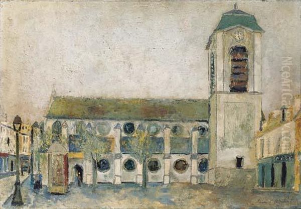 L'eglise Oil Painting by Maurice Utrillo