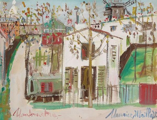 Montmartre Oil Painting by Maurice Utrillo