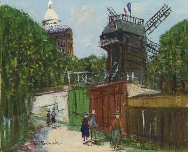 Le Moulin De La Galette I Montmartre Oil Painting by Maurice Utrillo