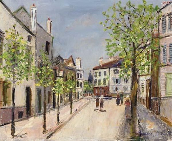 Rue De Pontoise Oil Painting by Maurice Utrillo