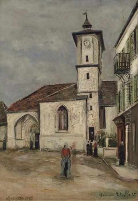 L'eglise Oil Painting by Maurice Utrillo