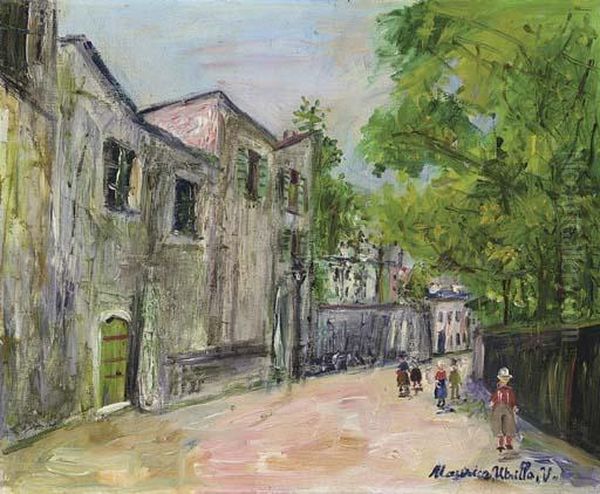 Scene De Rue Oil Painting by Maurice Utrillo