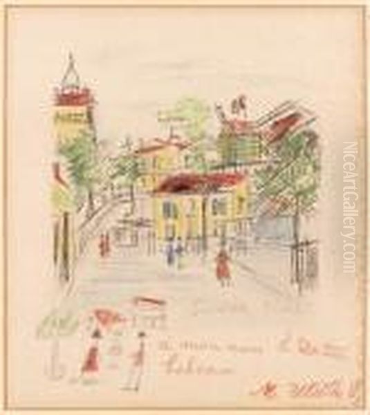 Le Lapin Agile. 1949. Oil Painting by Maurice Utrillo