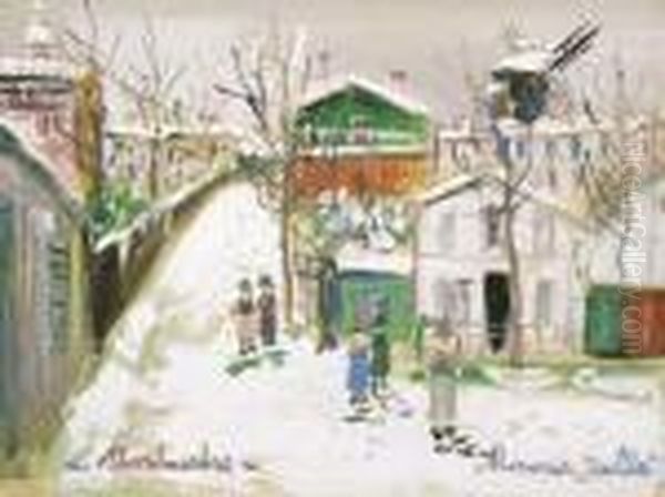 Montmartre Oil Painting by Maurice Utrillo