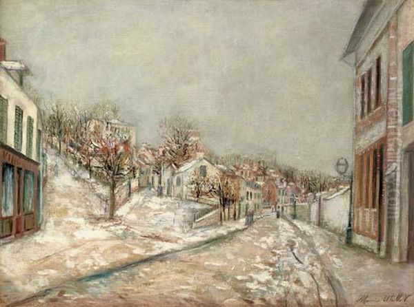Vue De Pontoise Oil Painting by Maurice Utrillo