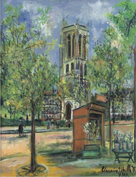 The Property Of The Late Mrs. Minnie Wingate
 

 
 
 

 
 La Tour Saint-jacques A Paris Oil Painting by Maurice Utrillo