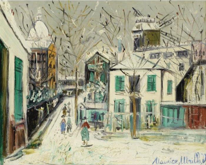 Property From A Private Collection
 

 
 
 

 
 Le Maquis De Montmartre Sous La Neige Oil Painting by Maurice Utrillo