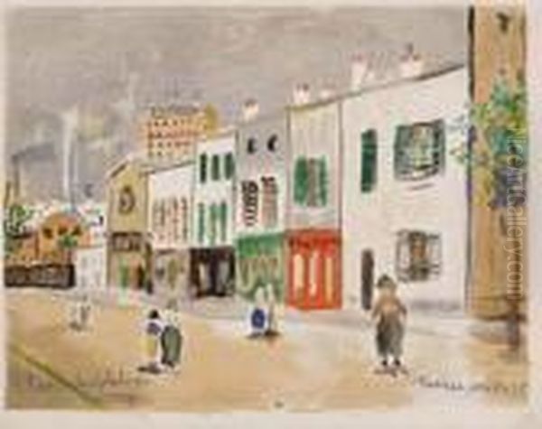 Paris (les Gobelines) - (1955) Oil Painting by Maurice Utrillo
