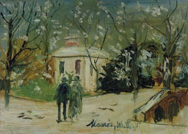 Scene De Rue Oil Painting by Maurice Utrillo
