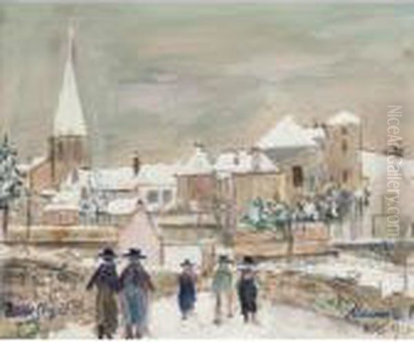 Besse, Puy De Dome Oil Painting by Maurice Utrillo