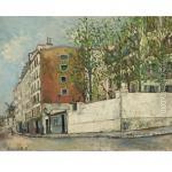 Rue Orchampt A Montmartre Oil Painting by Maurice Utrillo
