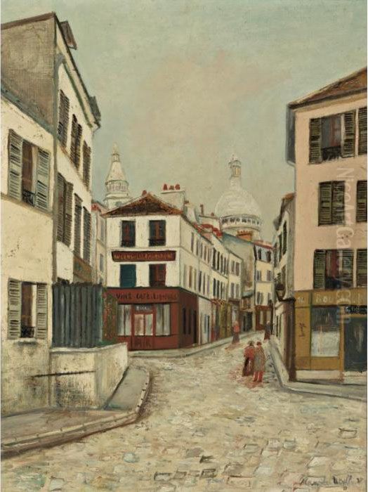 Rue Norvins Oil Painting by Maurice Utrillo