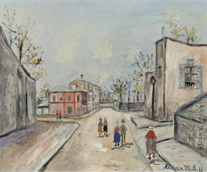 Rue A Sannois Oil Painting by Maurice Utrillo