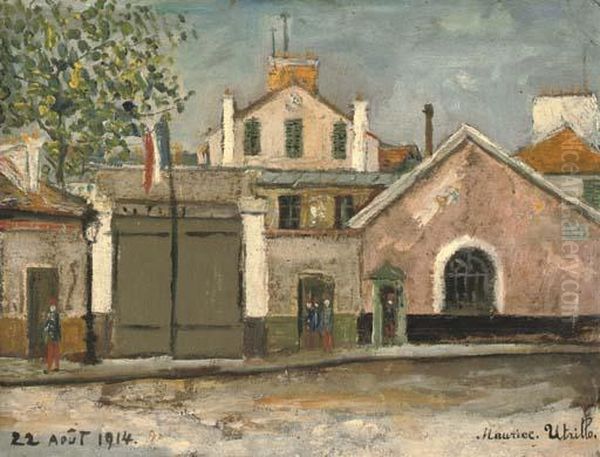 L'hopital Broca, Paris Oil Painting by Maurice Utrillo