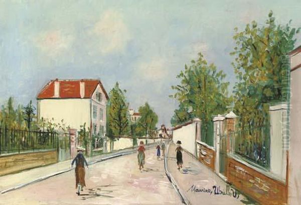 Rue A Sannois Oil Painting by Maurice Utrillo