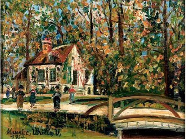Versailles, (parc Du Petit Trianon) Oil Painting by Maurice Utrillo