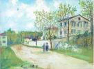 Personnages Sur Un Chemin