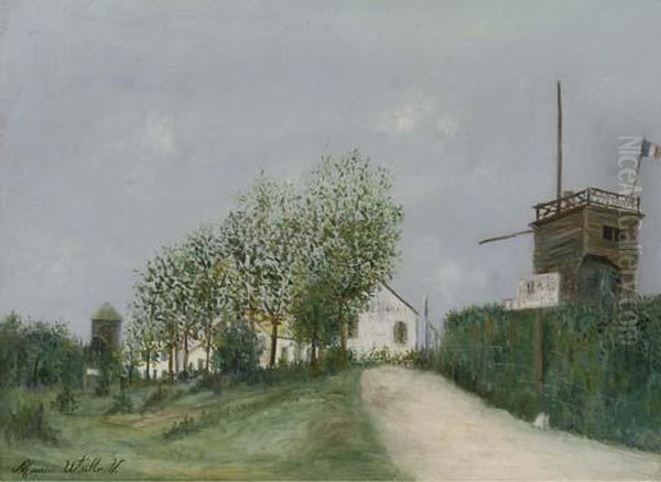 Moulin De Sannois Oil Painting by Maurice Utrillo