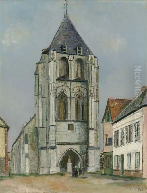 L'eglise A Blevy Oil Painting by Maurice Utrillo