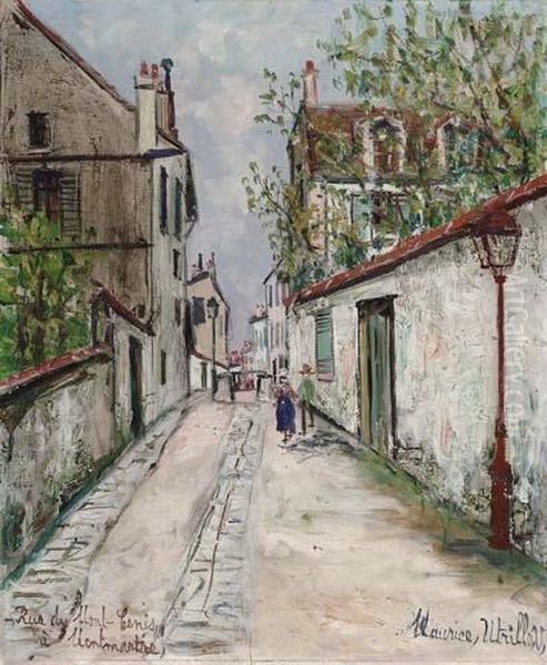 Rue Du Mont-cenis A Montmartre. Oil Painting by Maurice Utrillo