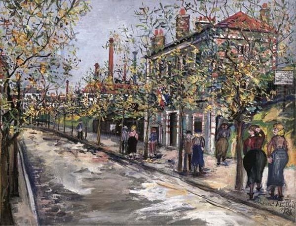 Avenue Des Ternes, Porte De Champerret Oil Painting by Maurice Utrillo