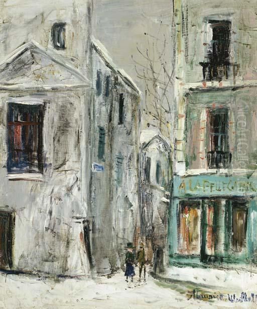 La Belle Gabrielle, Montmartre Oil Painting by Maurice Utrillo