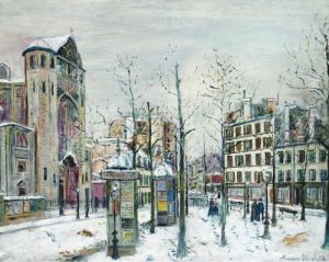 La Place Des Abbesses Sous La Neige