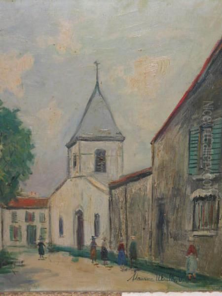 Eglise Oil Painting by Maurice Utrillo