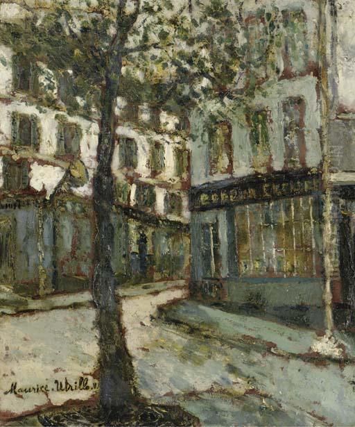 Place Des Abbesses Oil Painting by Maurice Utrillo