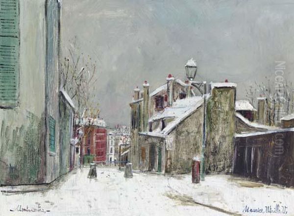 La Maison De Mimi Pinson Oil Painting by Maurice Utrillo