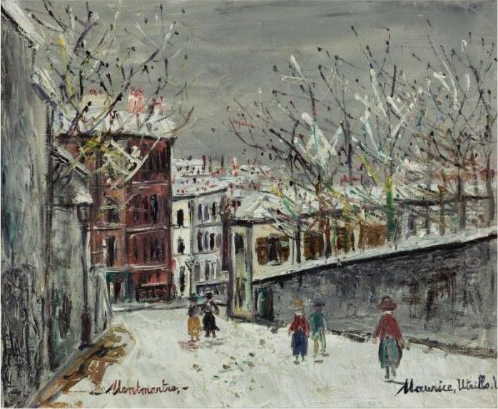 Montmartre Oil Painting by Maurice Utrillo