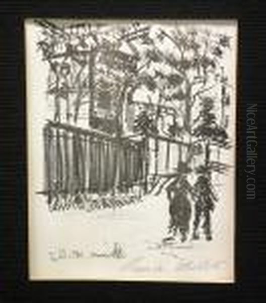 Le Moulin De La Galette Oil Painting by Maurice Utrillo