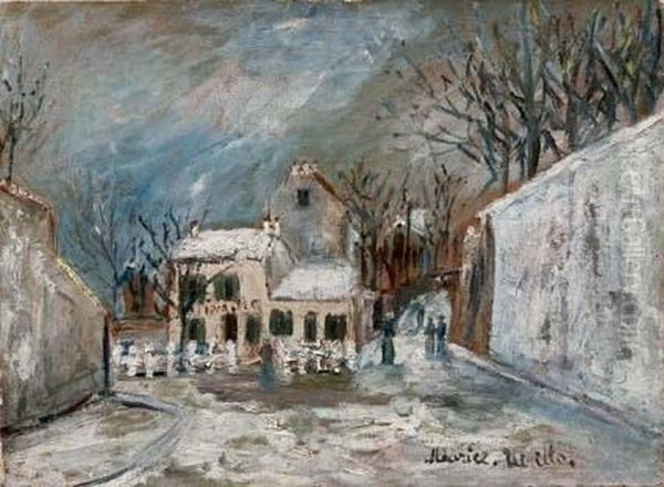 La Neige A Montmatre - 1914 Oil Painting by Maurice Utrillo