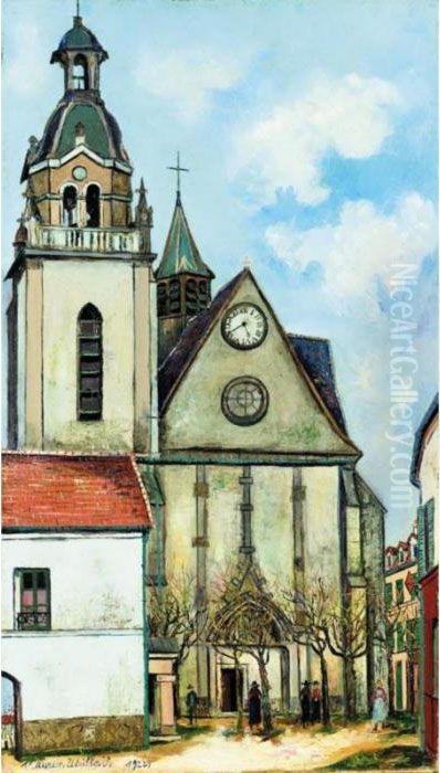 L'eglise De Limours Oil Painting by Maurice Utrillo