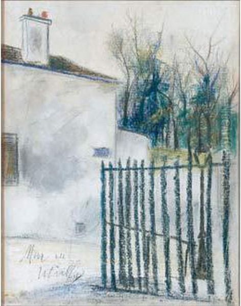 Montmartre, Circa 1916-1918 Oil Painting by Maurice Utrillo