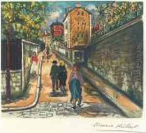 La Rue Norvins A Montmartre