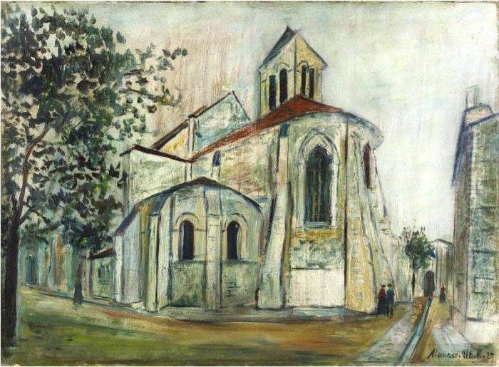 Eglise St. Pierre De Montmartre Oil Painting by Maurice Utrillo