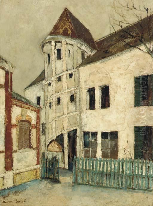 L'escalier De La Reine Berthe A Chartres Oil Painting by Maurice Utrillo