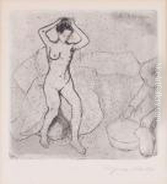 Femme Au Bain Oil Painting by Suzanne Valadon