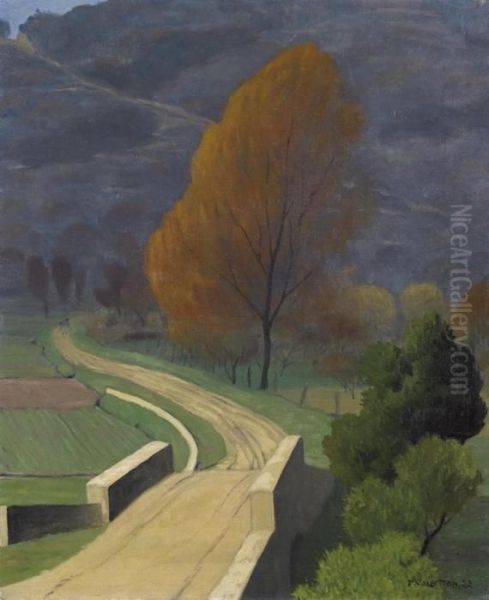 Pont Sur Le Beal Oil Painting by Felix Edouard Vallotton