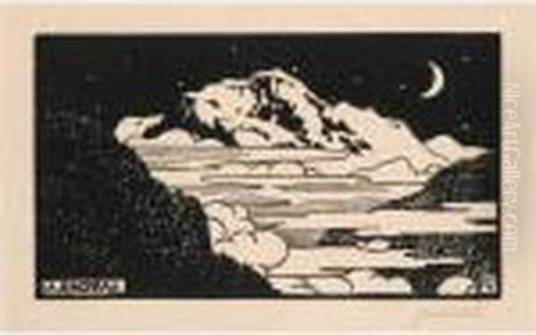 View Of The Jungfrau (v. / G. 90) Oil Painting by Felix Edouard Vallotton
