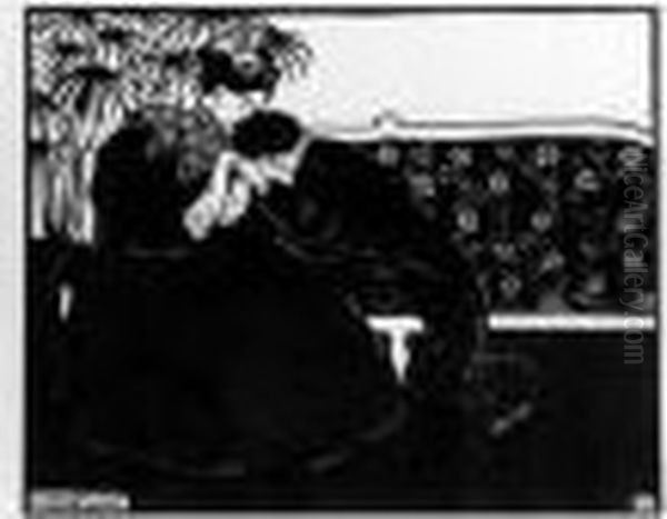 Le Confiant. 1895. Oil Painting by Felix Edouard Vallotton
