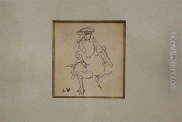 Personnage Assis Oil Painting by Louis Valtat