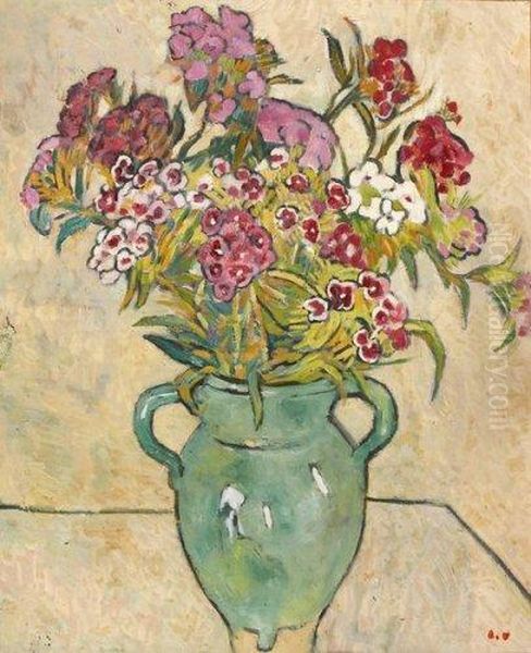 Oeillets De Poete A La Cruche Verte Oil Painting by Louis Valtat