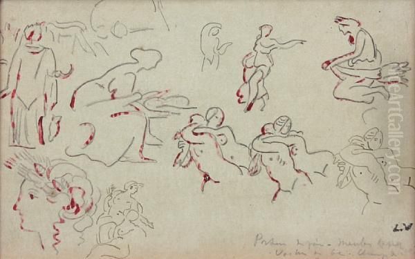 Figure Studies Oil Painting by Louis Valtat