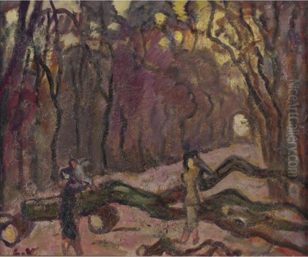 Dans La Foret (les Boucherons) Oil Painting by Louis Valtat