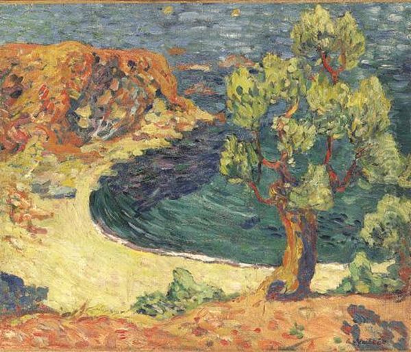 Marine A Agay Oil Painting by Louis Valtat