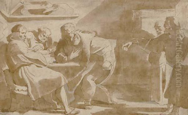 The Calling Of Saint Matthew Oil Painting by Sir Anthony Van Dyck
