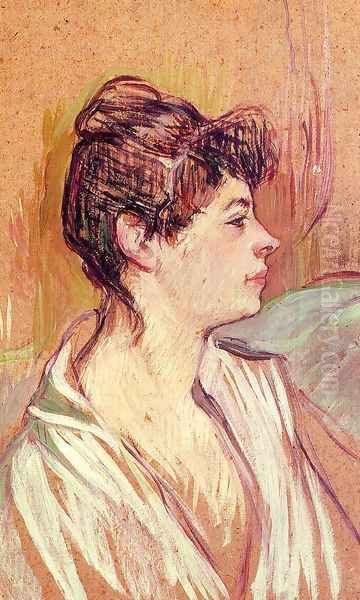 Portrait of Marcelle 1893-94 Oil Painting by Henri De Toulouse-Lautrec