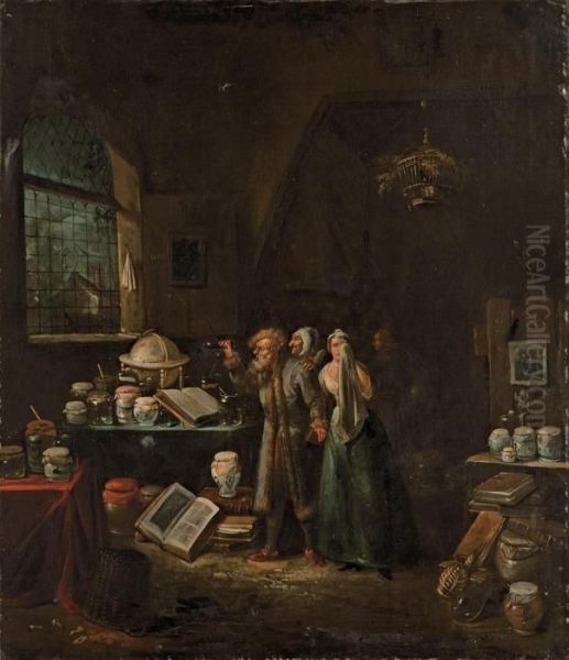 Un Medecin Dans Son Officine Oil Painting by Egbert Jaspersz. van, the Elder Heemskerck